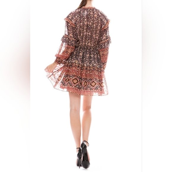 Ulla Johnson 2 Erisa silk floral print mini dress - Picture 4 of 16